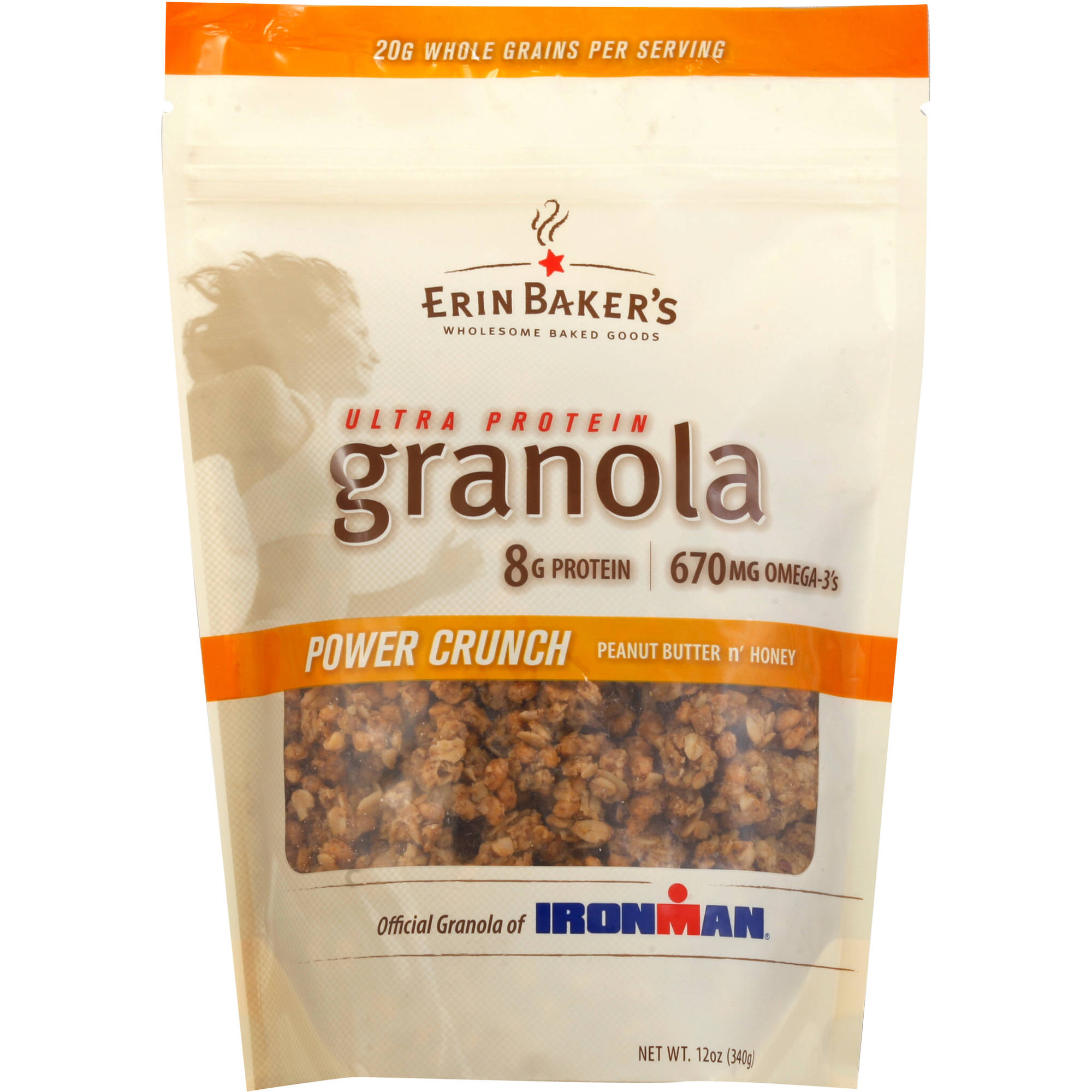 Erin Baker S Power Crunch Peanut Butter N  Honey Ultra Protein Granola  12 Oz  (Pack of 6)