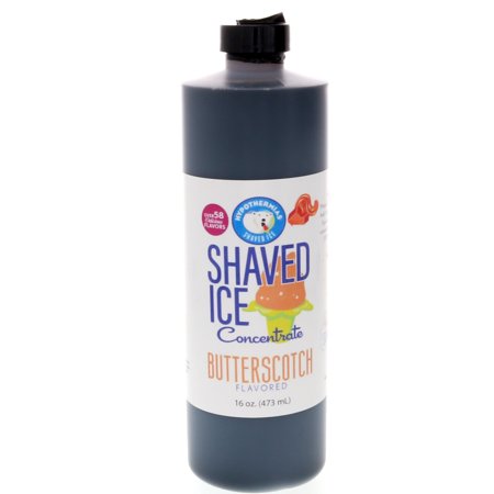 Butterscotch Shaved Ice and Snow Cone Unsweetened Flavor Concentrate *Pint* 16 Fl Oz Size (must Add Sugar and Water)