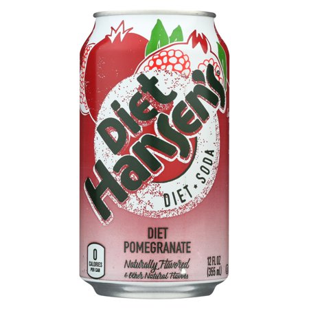 Hansen's Beverages - Soda Diet Pomegranate - Case of 4-6/12 Fl Oz.