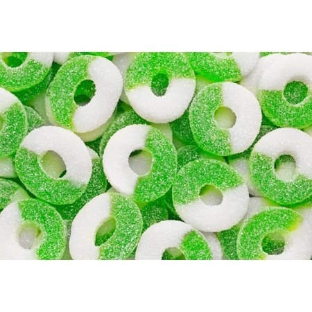 SweetGourmet Gummy Candy Bulk  Green Apple Gummi Rings  3 Pounds