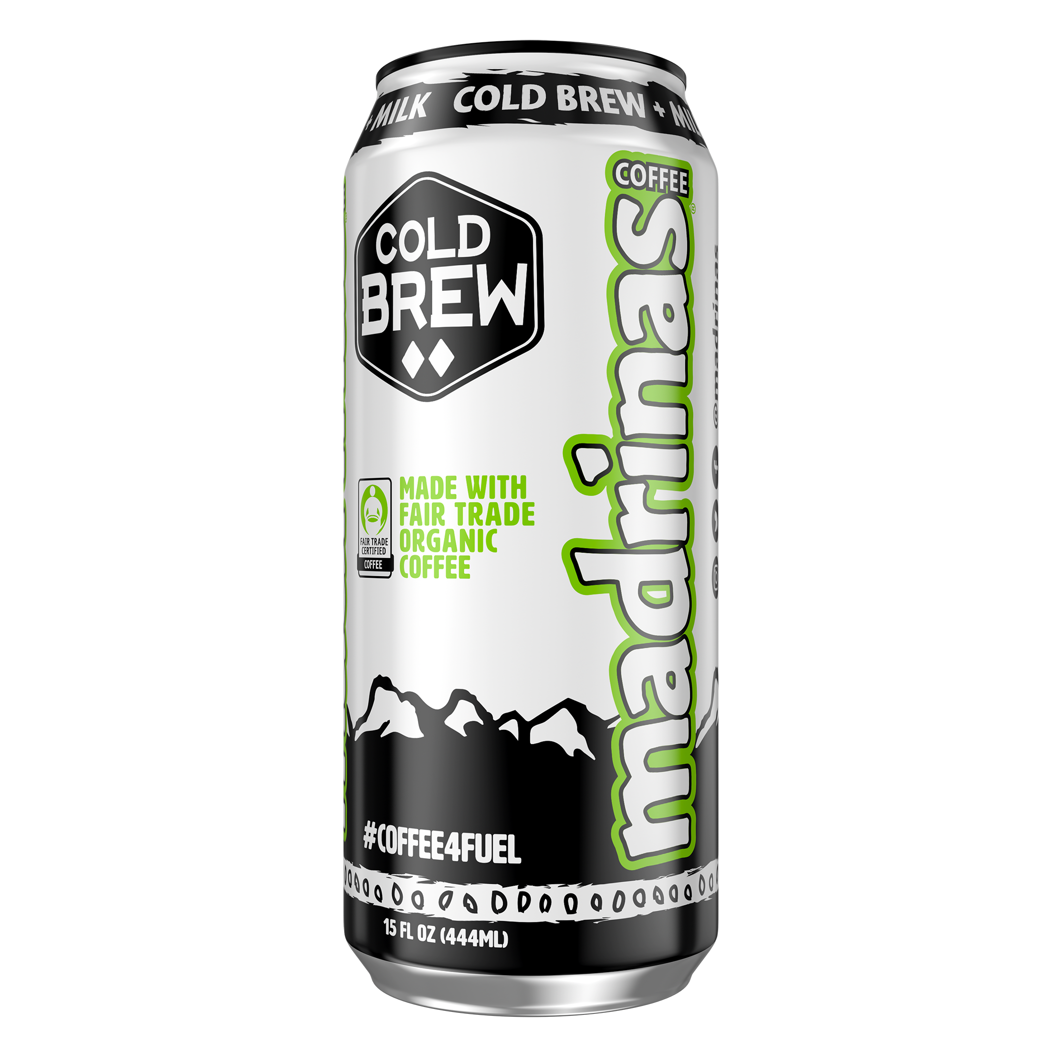 Madrinas Coffee Fair Trade Organic Cold Brew Plus Milk, 15 Fl Oz (Pack Of 12)