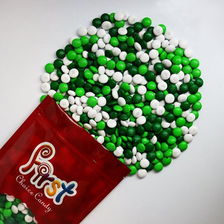 m&m's Green, Dark Green & White Milk Chocolate Spring Mix m&m Candy 2 Pound Resealable Pouch Bag