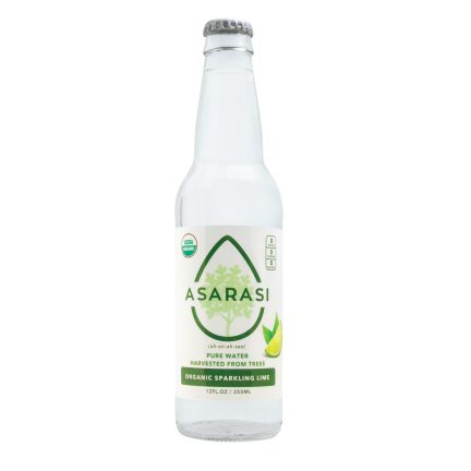 Asarasi (Ah-Sir-Ah-See) Organic Sparkling Lime, Tree Water,12 Fl Oz, 12 Ct