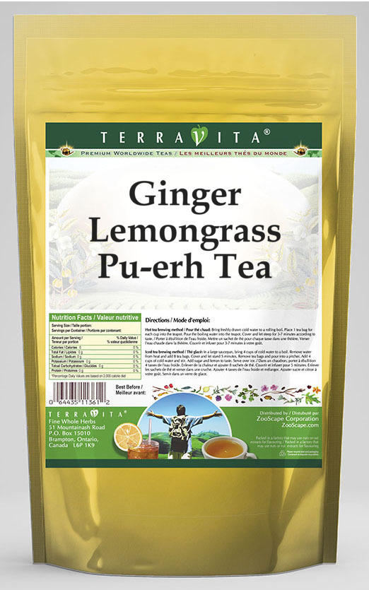 Ginger Lemongrass Pu-erh Tea (25 Tea Bags, Zin: 535259)