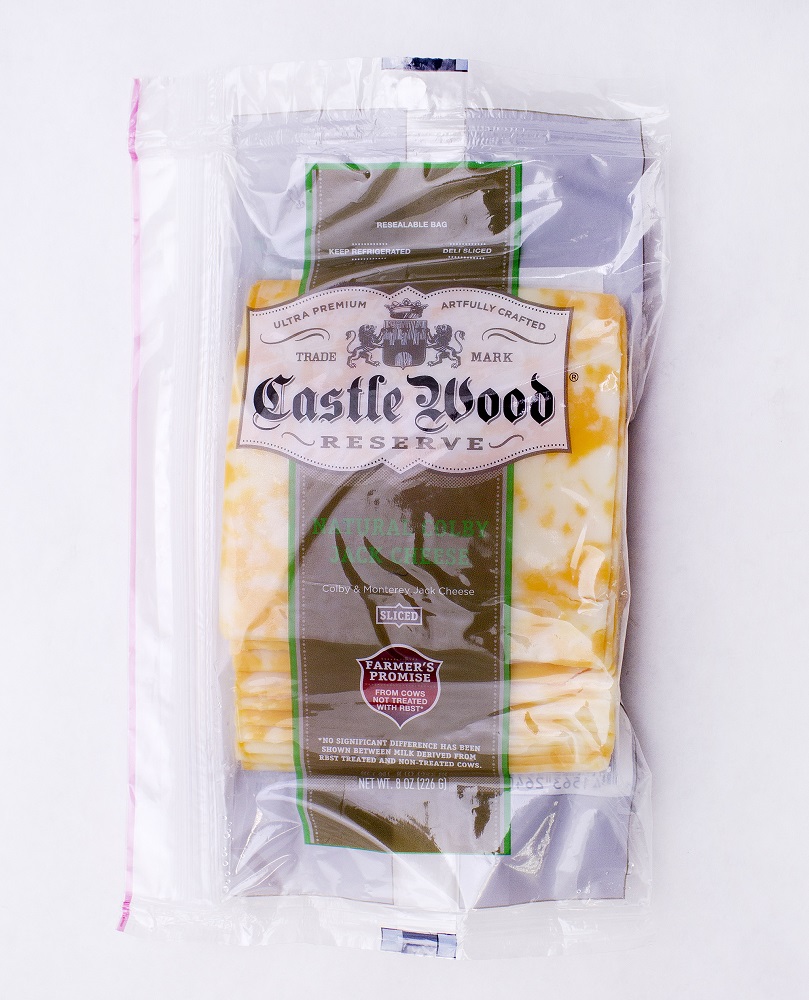 Castlewood Sliced Colby Jack Cheese, 8oz