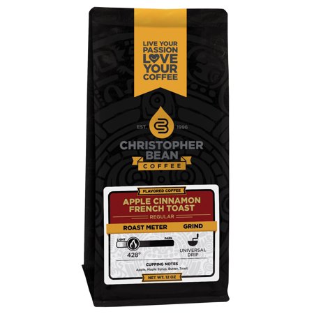 Apple Cinnamon French Toast Decaffeinated Flavored Ground Coffee, 12 Ounce Bag