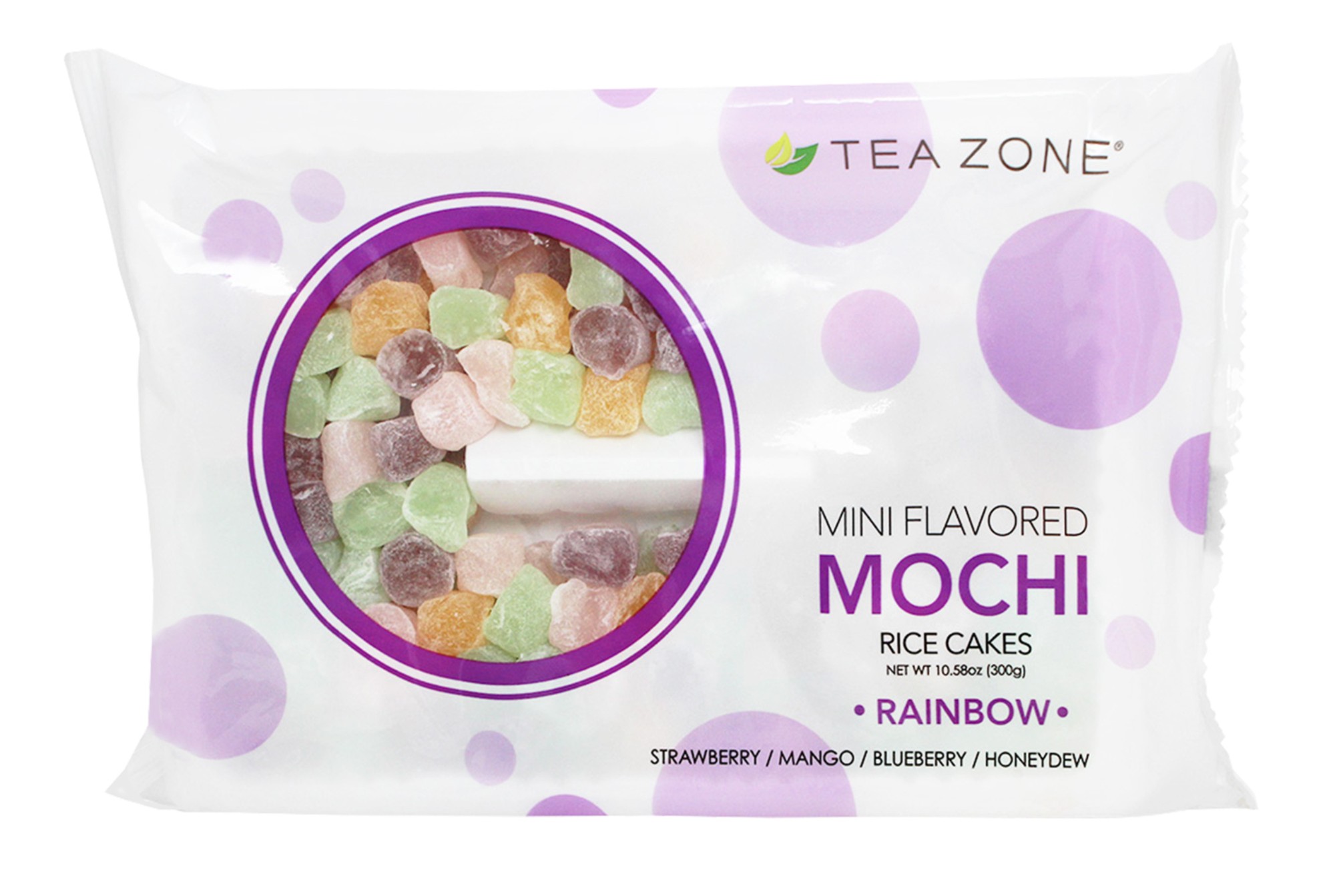 Mini Mochi RAINBOW Rice Cake Dessert Toppings By Tea Zone 10.58 Oz.