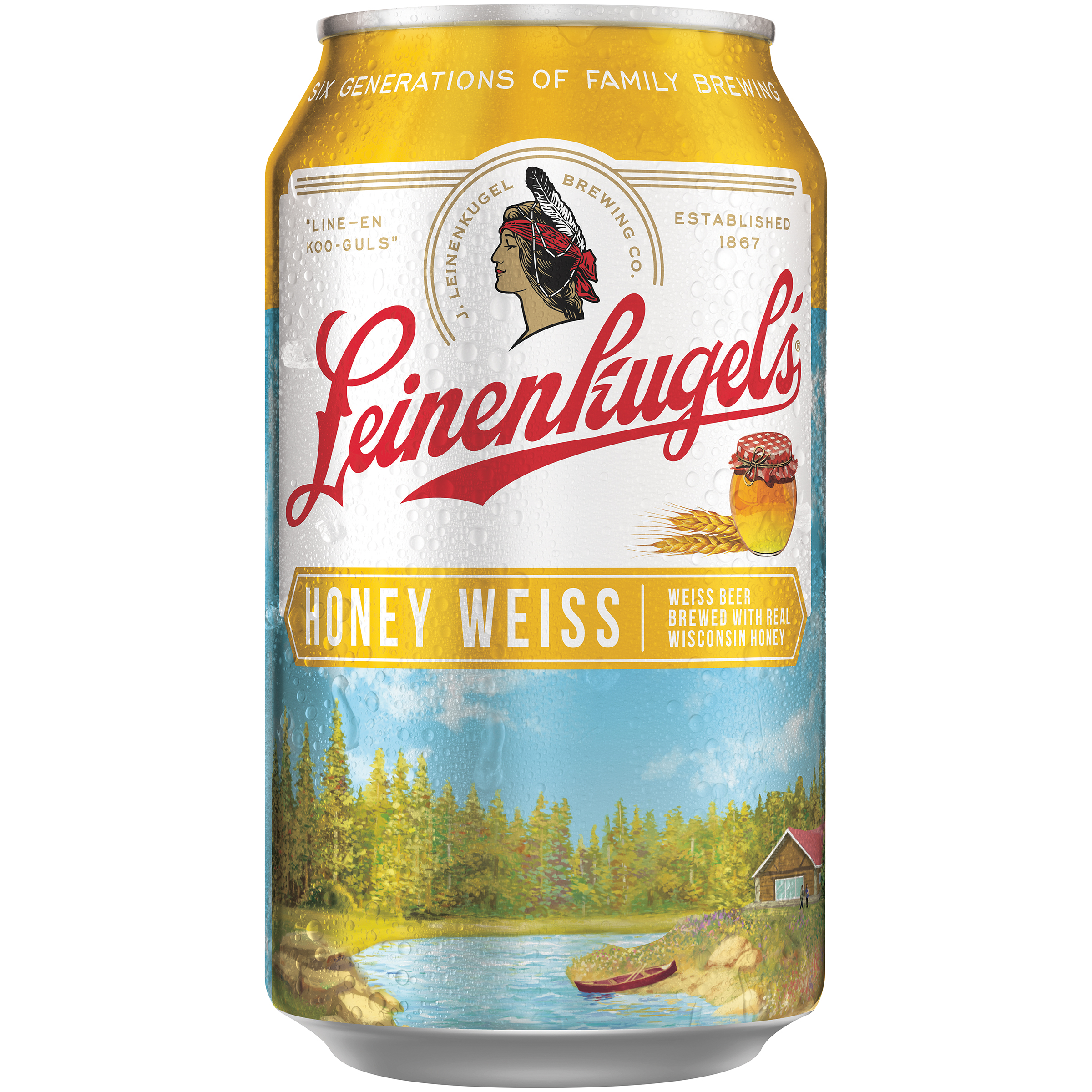 Leinenkugel's Honey Weiss Lager Beer, 15 Pack, 12 Fl. Oz. Cans, 4.9% ABV