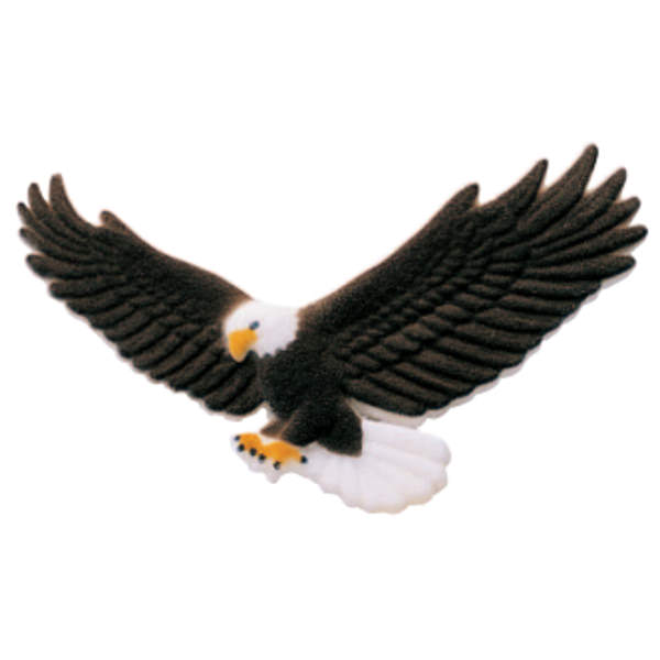 Lucks 5" Bald Eagle in Flight Edible Sugar Decorations - 1 Count - 28725