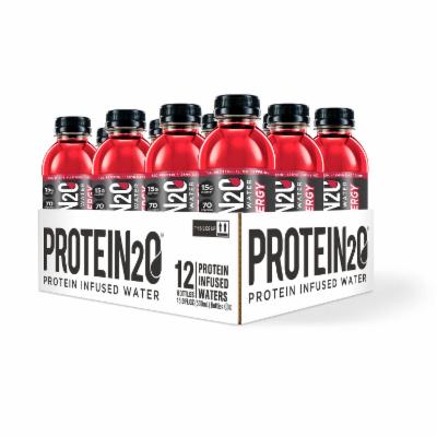 Protein2o 15g Whey Protein Infused Water Plus Energy  Cherry Lemonade  16.9 Fl Oz Bottle (12-Pack)