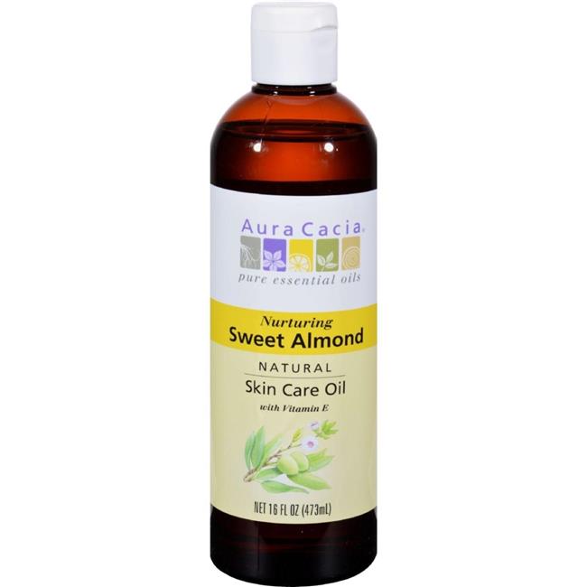 Aura Cacia HG0615484 16 Fl Oz Natural Skin Care Oil  Sweet Almond