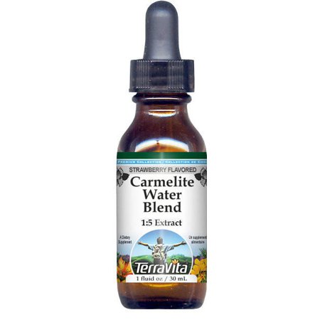 TerraVita Carmelite Water Blend Glycerite Liquid Extract (1:5) - Strawberry Flavored  (Strawberry  1 Oz  2-Pack  Zin: 523717)