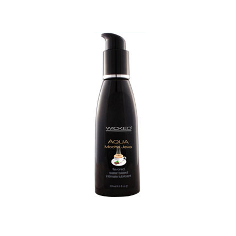 Wicked Aqua Flavored Water Based Lubricant - Mocha Java - 2 Oz