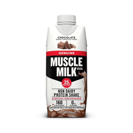 Muscle Milk Genuine Protein Shake, Chocolate, 25g Protein, 11 FL OZ, 12 Count