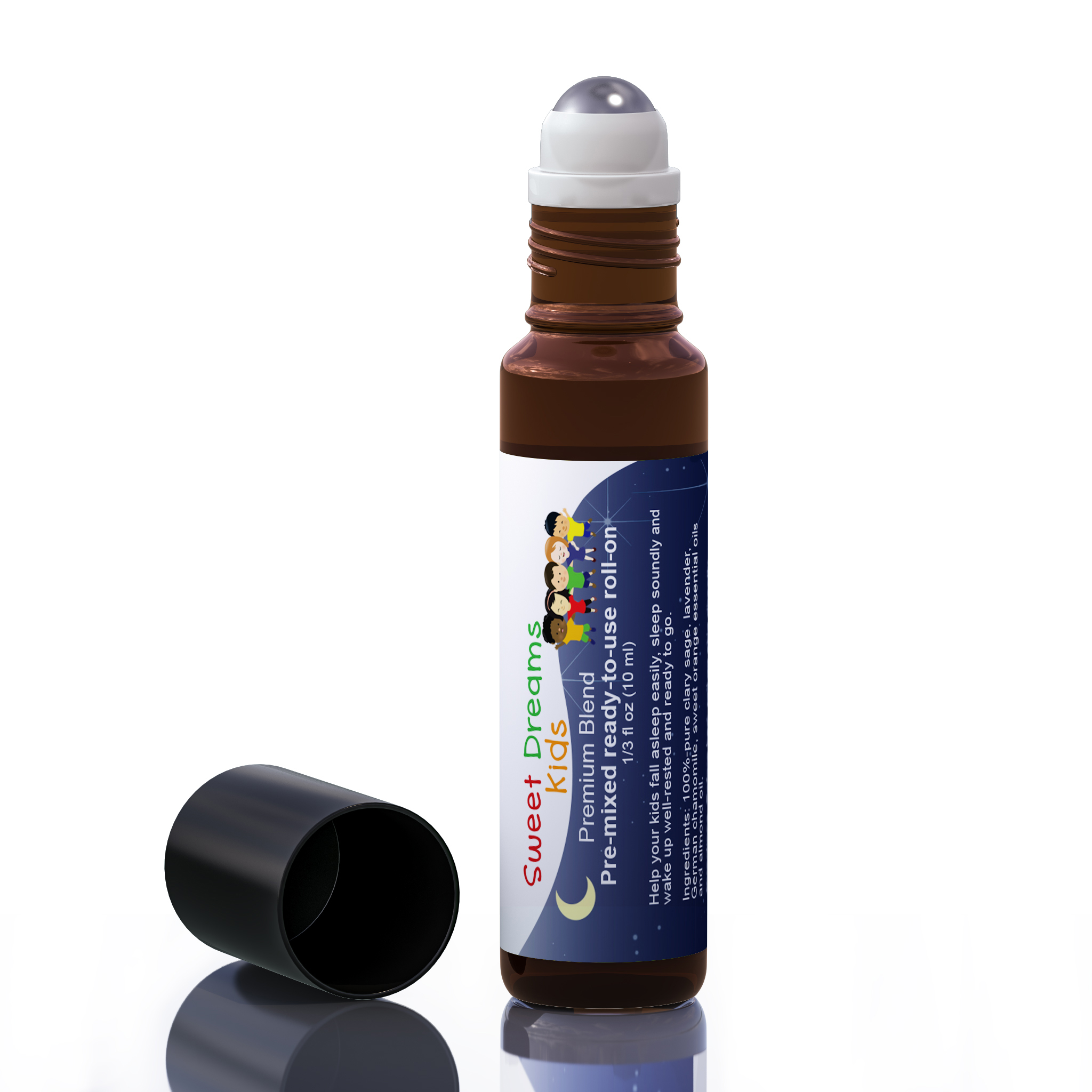 Sweet Dreams Kids. Help Kids Unwind  Fall Asleep Easily and Sleep Better. Premixed  Kid-Ready Essential Oil Sleep Aid. 100% Natural & Safe for Kids. P