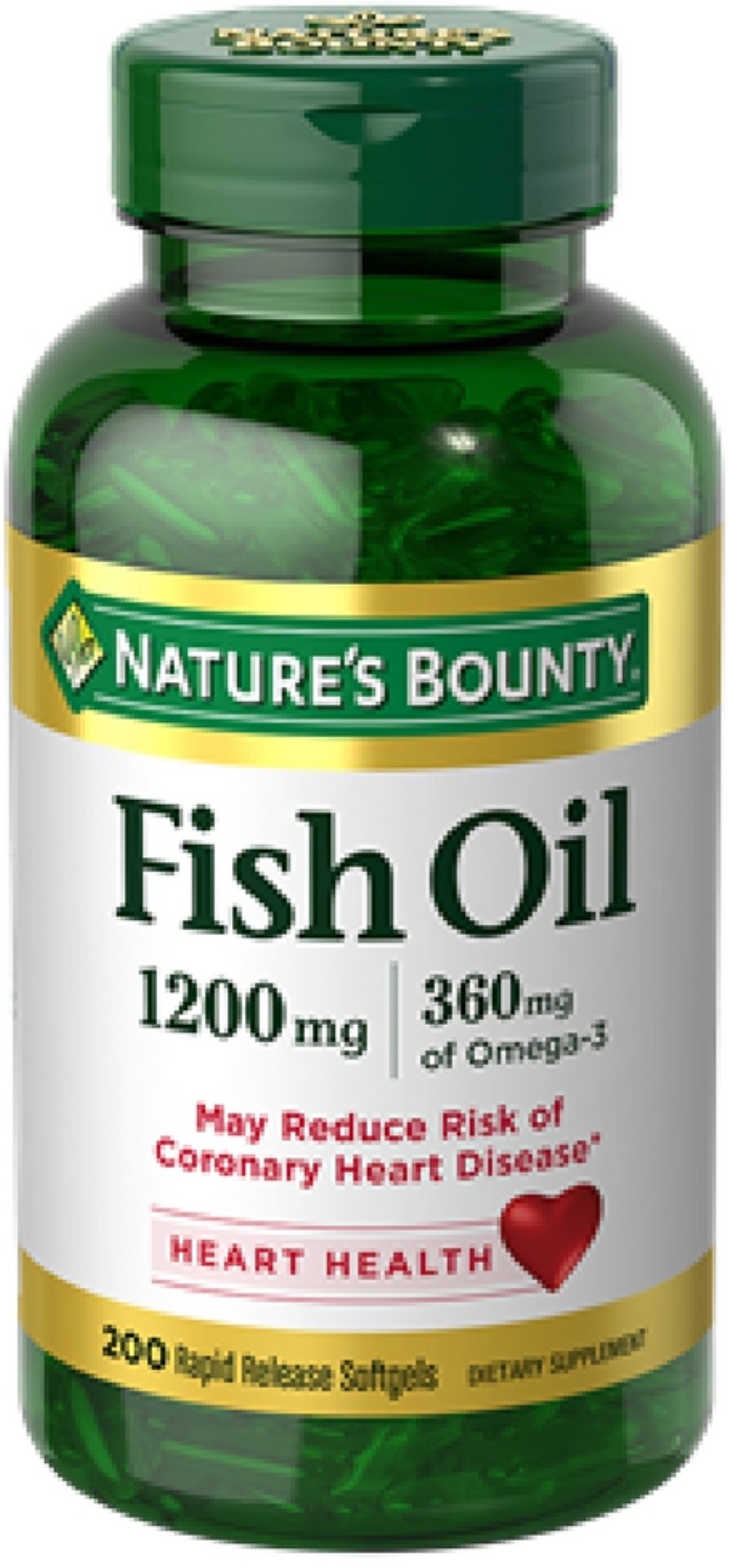 4 Pack - Nature's Bounty Fish Oil, 1200mg, Softgels 200 Ea