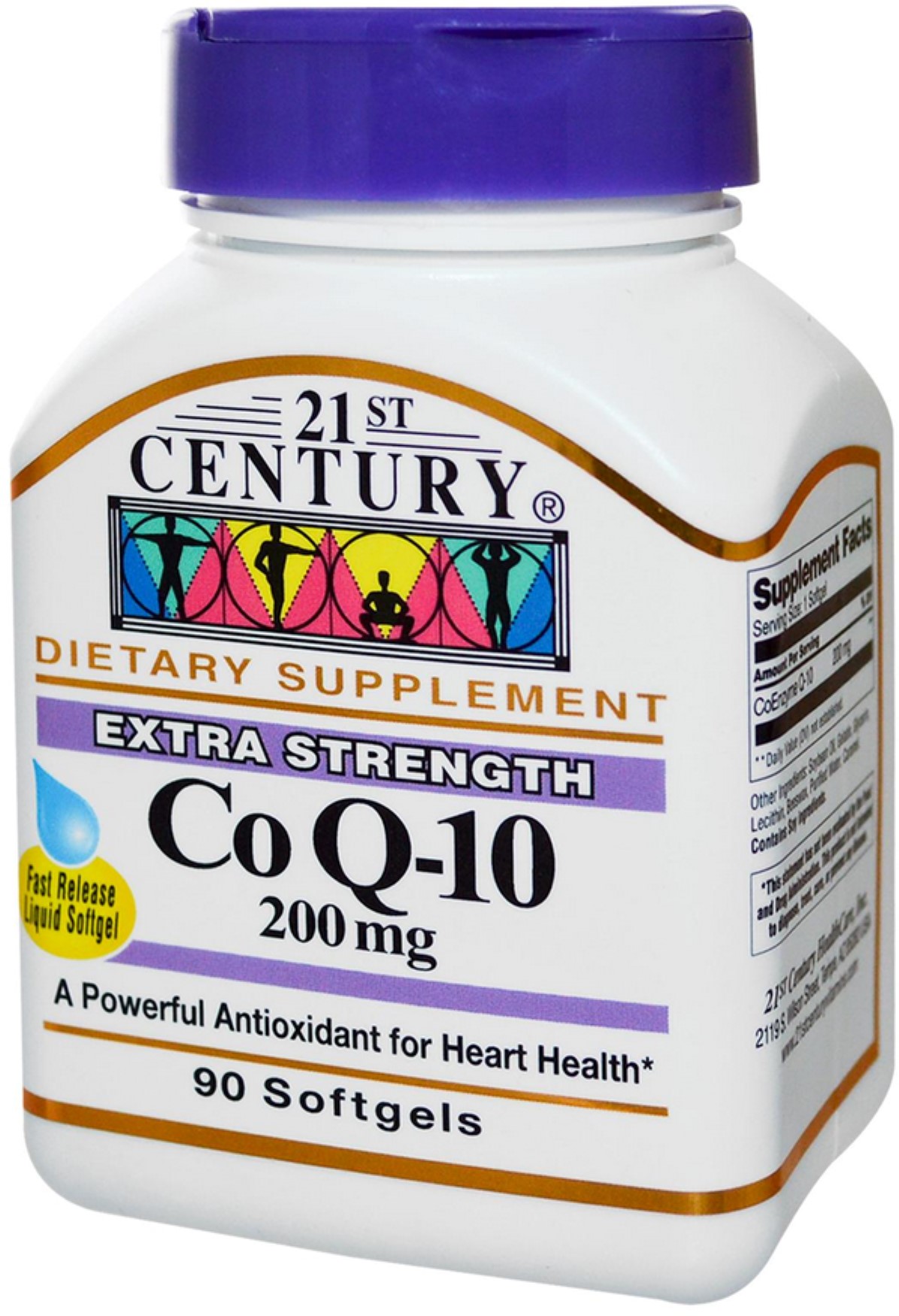 4 Pack - 21st Century Co Q-10 200 Mg Softgels Extra Strength 90 Soft Gels
