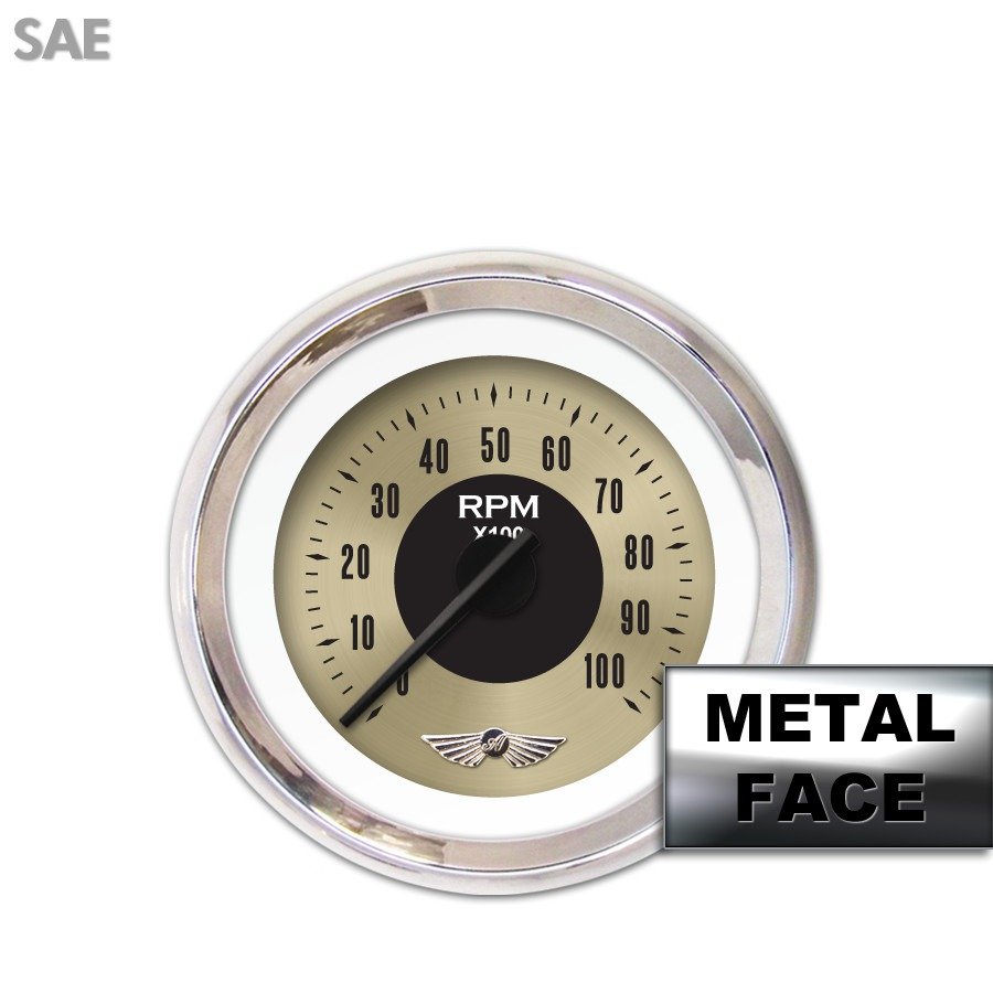 Achometer Auge with Emblem - Merican Lassic  Old Ace, Lack Odern Eedle