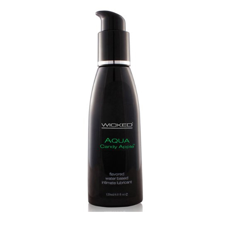 Wicked Aqua Flavored Water Based Lubricant - Candy Apple - 2 Oz