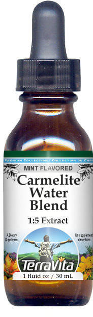TerraVita Carmelite Water Blend Glycerite Liquid Extract (1:5) - Mint Flavored  (Mint  1 Oz  2-Pack  Zin: 523720)