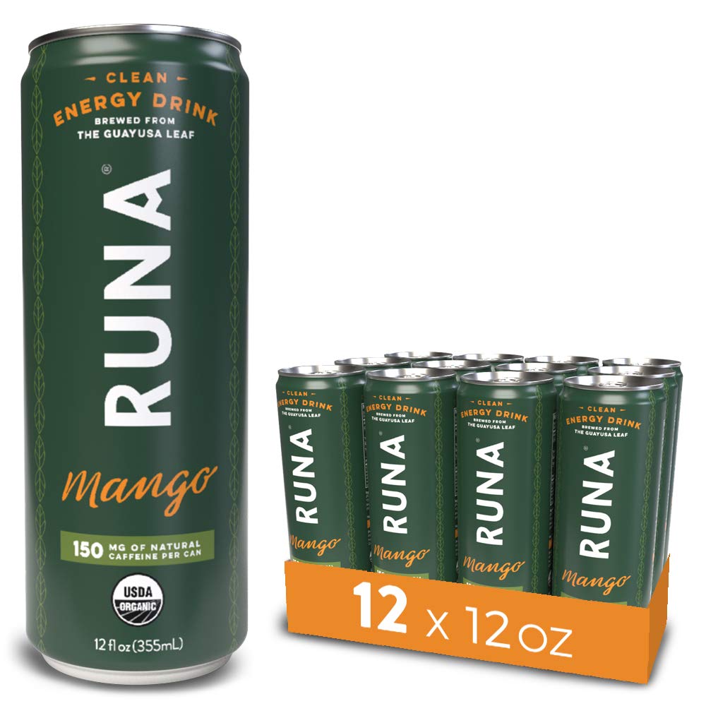 RUNA Energy Drink, Mango, 12 Fl Oz Can (Pack of 12)