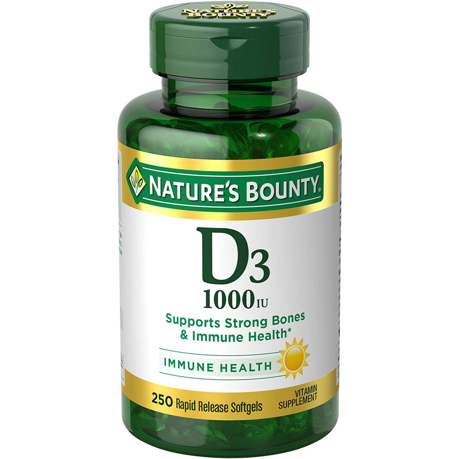 Nature's Bounty Vitamin D 1000IU, 200 CT (Pack of 3)