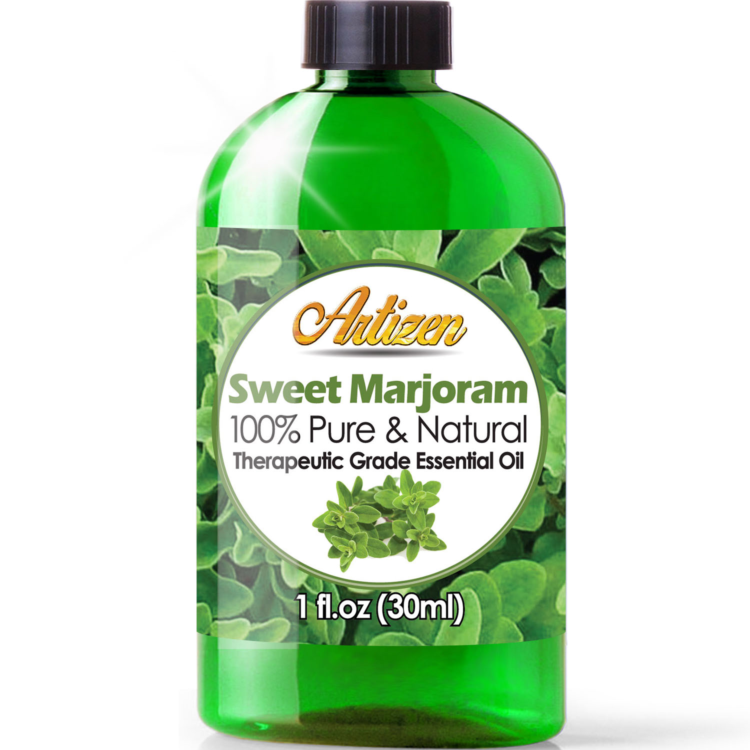 Artizen Sweet Marjoram Essential Oil (100% Pure & Natural - Undiluted) Therapeutic Grade - Huge 1oz Bottle - Perfect for Aromatherapy, Relaxation, Ski