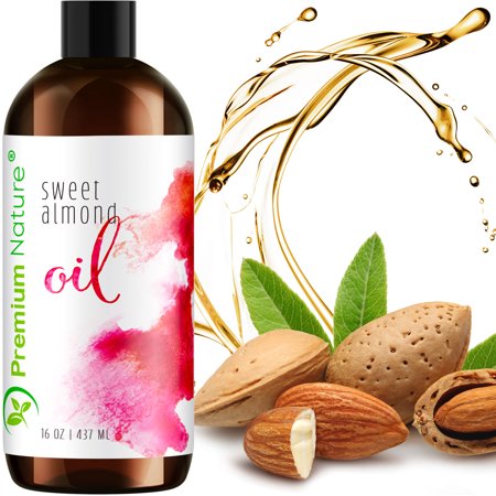 Sweet Almond Oil Carrier Oil 16 Oz Cold Pressed Pure Natural Body Massage Oils for Essential Oils Mixing  Baby Oil Dry Skin Face Moisturizer Eye Makeu