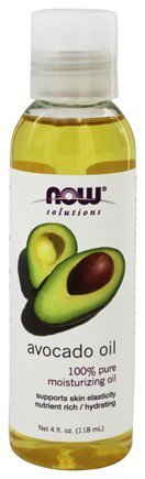 100% Pure Moisturizing Oil Avocado - 4 Fl. Oz. by NOW Foods (pack of 4)