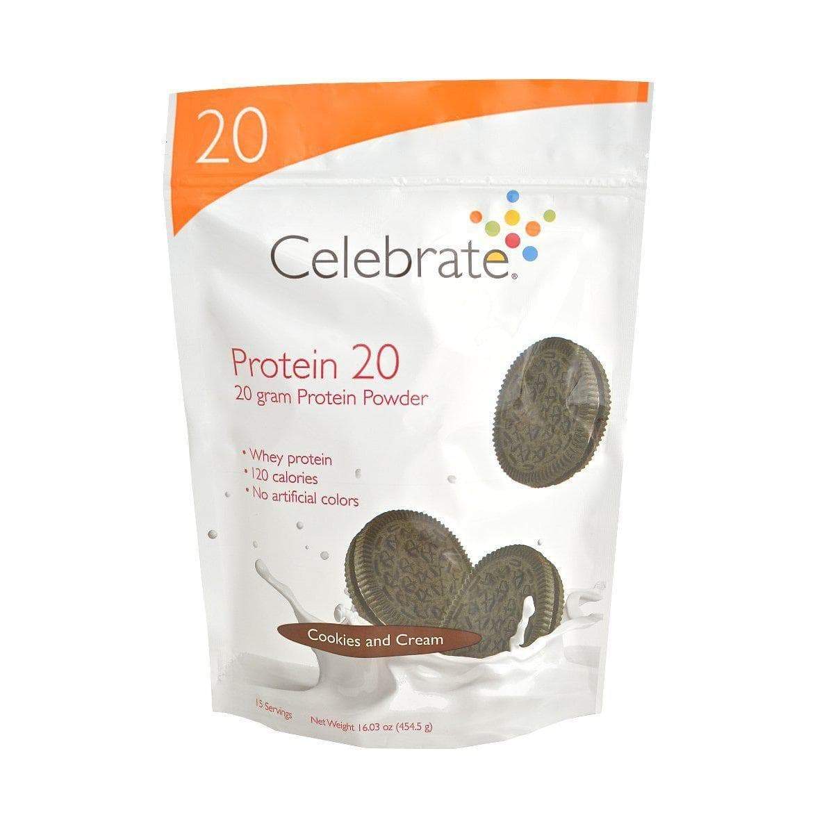 Celebrate Vitamins - Protein 20g - Whey Isolate Protein Powder - Cookies & Cream - 15 Serving Bag