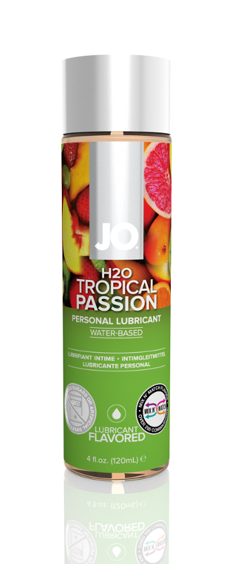 JO H2O Flavors Water Based Lubricant - Tropical Passion - 4 Oz