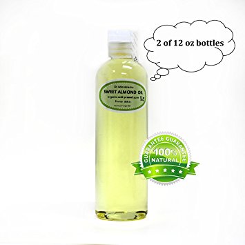 Dr. Adorable - 100% Pure Sweet Almond Oil Organic Cold Pressed Natural Hair Skin - 24 Oz