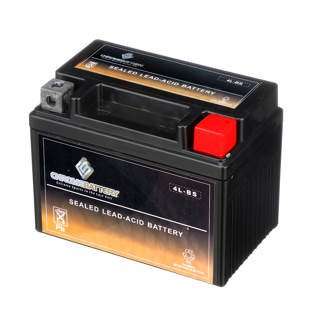 Chrome Battery YTX4L-BS (4L-BS 12 Volt 3 Ah  50 CCA) Sealed AGM Motorcycle Battery for Ktm E/xc Racing 400cc 05- 09