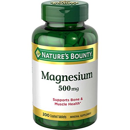 2 Pack - Nature's Bounty Magnesium 500 Mg, 200 Tablets Each