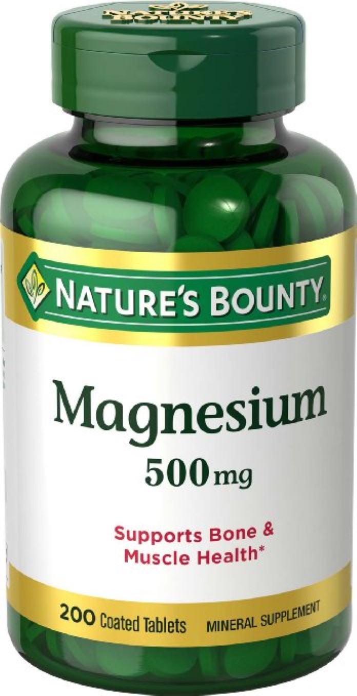 Nature S Bounty Magnesium 500mg Size  Coated Tablets 200 Ea (Pack of 3)