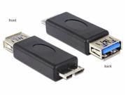 DeLOCK 65183 Cable Gender Changer USB 3.0-a FM Micro USB 3.0-B M Black