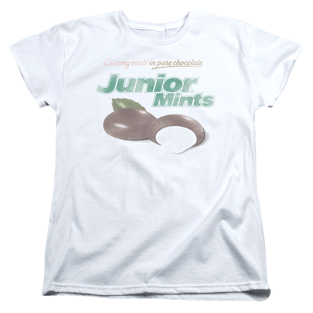 Tootsie Roll Chocolate Candy Junior Mints Logo Women S T-Shirt Tee