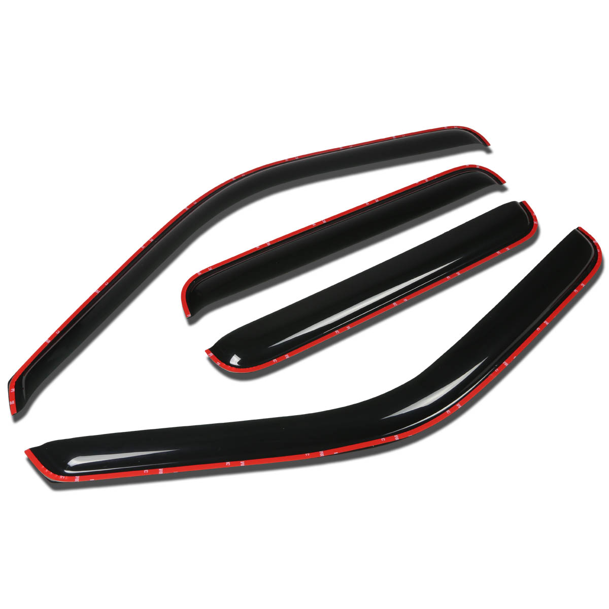 DNA Motoring WVS-138 for 1999 to 2015 Ford Super Duty Super Crew Cab 4pcs in -Channel Window Visor Deflector (Dark Smoke) 06 07 08 09 10 11 12 13 14