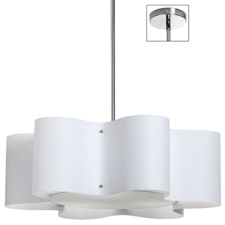 Dainolite ZUL-243-PC-WH 3Lt Wave Drum Pend Jtone Wht W/195F Diff