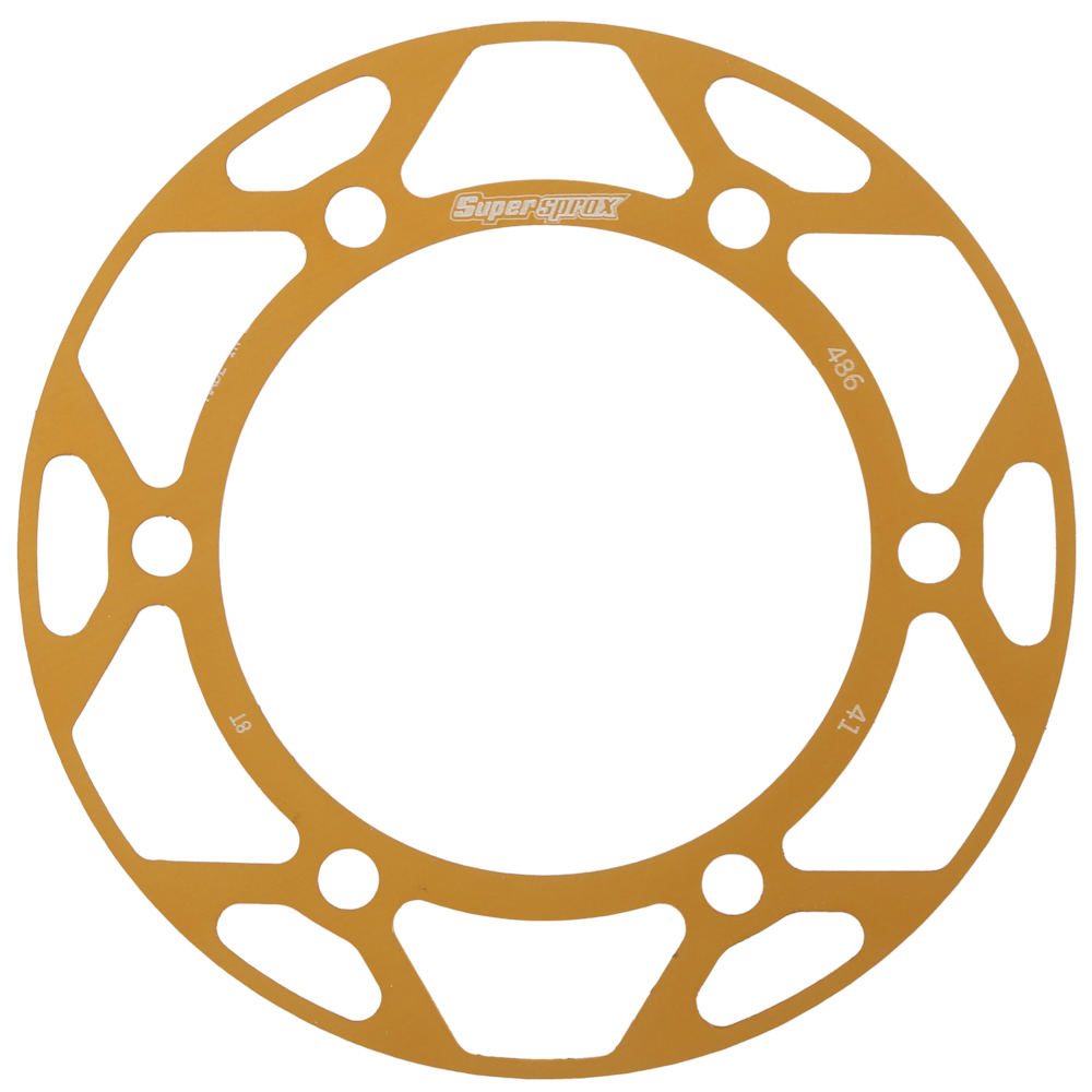 Supersprox Edge Color Disc Gold 41T-RACD-486-41-GLD for Yamaha YZFR3 15-18, YZF-R1S 16, YZF-R6 03-18, YZF-R6S 06-09, Suzuki GSXR750 11-17, GSX-S1000 1