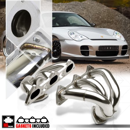 Stainless Steel Exhaust Header Manifold for 01-08 Porsche 911 Twin Turbo 996/997 02 03 04 05 06 07