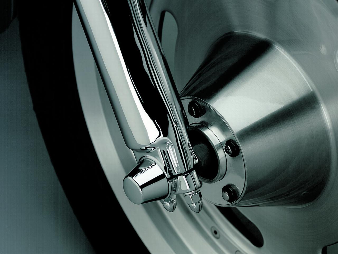 Kuryakyn Front Axle Nut Covers Satin Black   1229