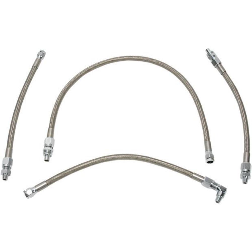 Drag Specialties 0711-0036 Stainless Steel Braided Oil Line Kit