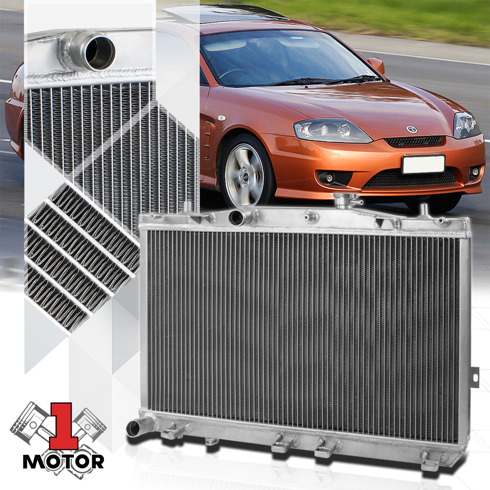 Aluminum 2 Row Performance Radiator for 01-08 Tiburon V6/Elantra I4 Manual MT 02 03 04 05 06 07