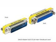 DeLOCK Adapter Sub-D 25 Pin Male > Female Port Saver - Serieller Gender Changer - DB-25 (M) - DB-25 (W) (65484)