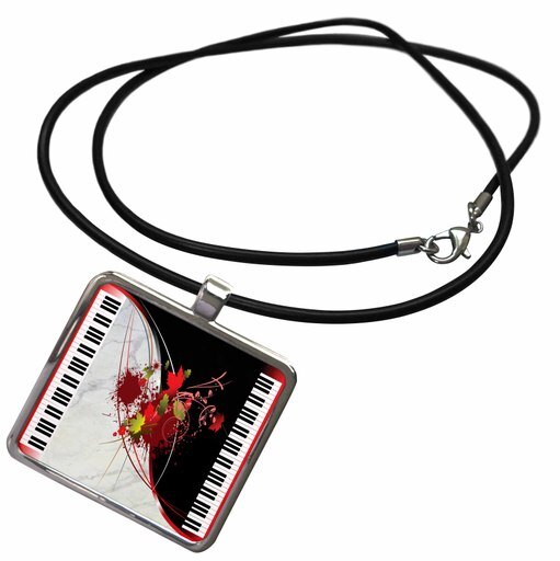 Two Pianos with Autumn Design - Necklace with Pend