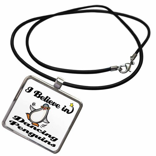 I Believe in Dancing Penguins - Necklace with Pend