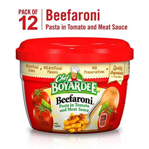 Chef Boyardee Beefaroni Pasta, 7.5 Oz. (Pack of 12)