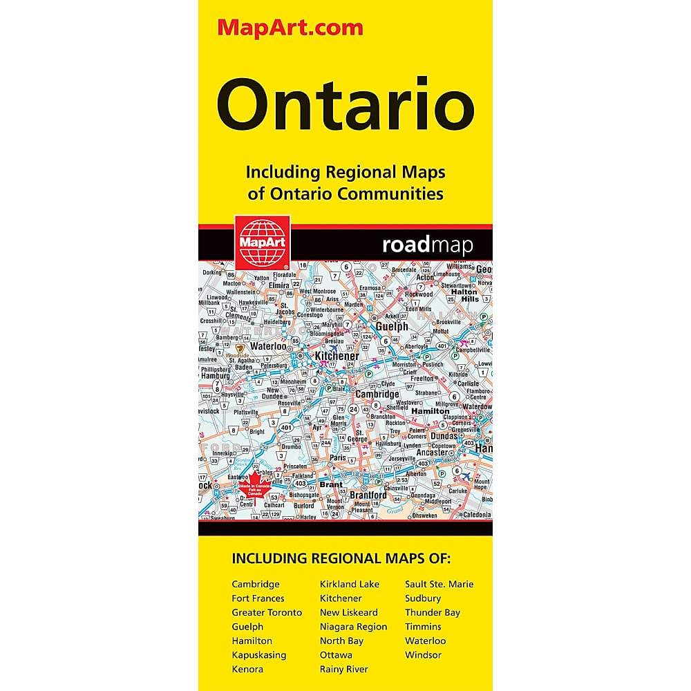MapArt Ontario Folding Map