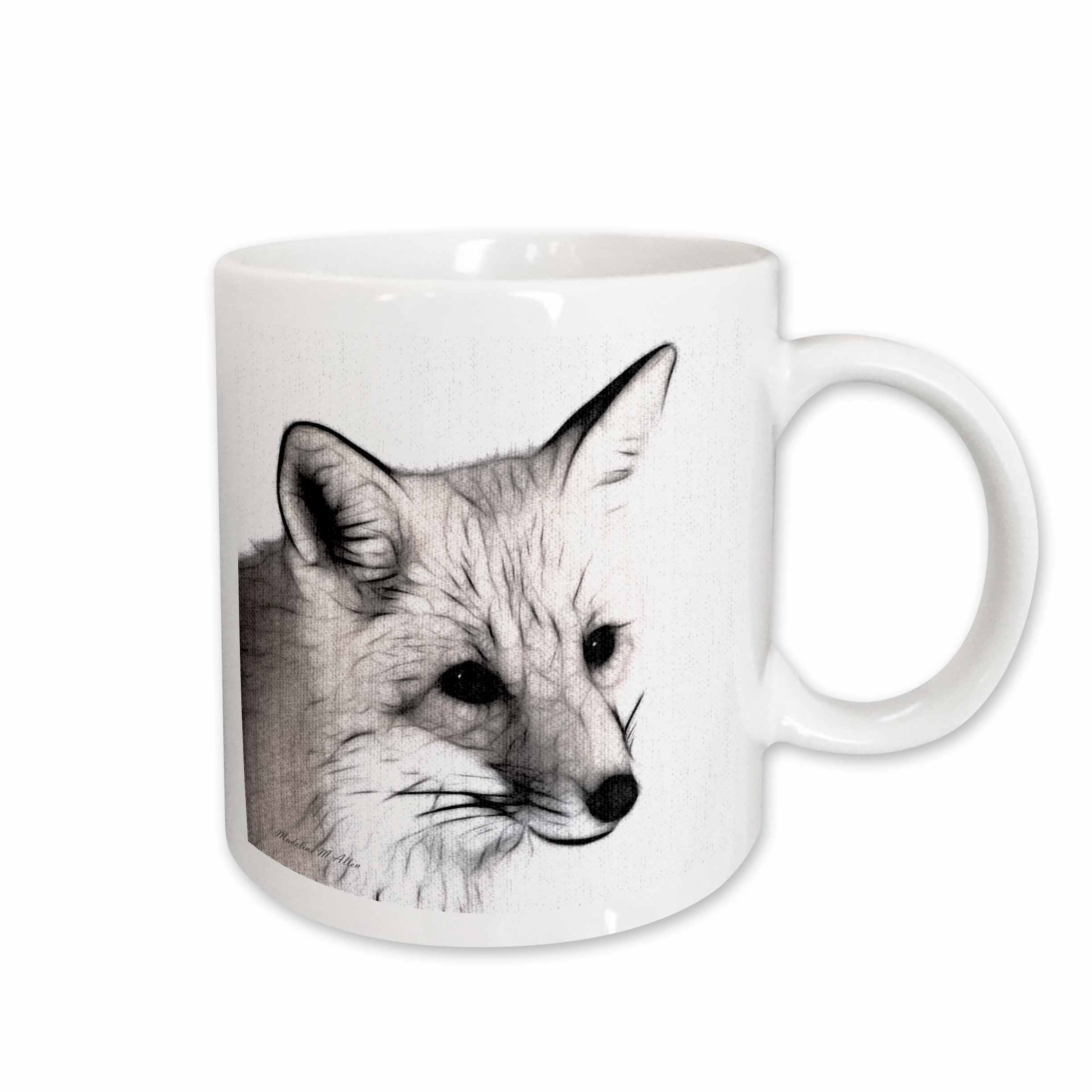 Fox B-w 11oz Mug Mug-9253-1